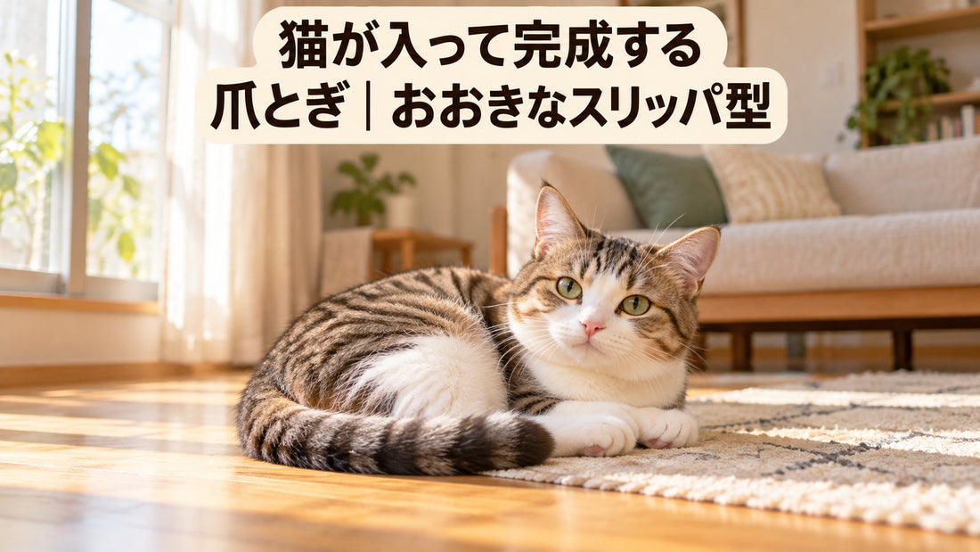 狭い所が好きな猫の爪とぎ｜裏表使えるスリッパ