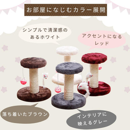 お部屋になじむカラー展開。シンプルで清潔感のあるホワイト、アクセントになるレッド、落ち着いたブラウン、インテリアに映えるグレーの4色のポールを並べた比較画像
