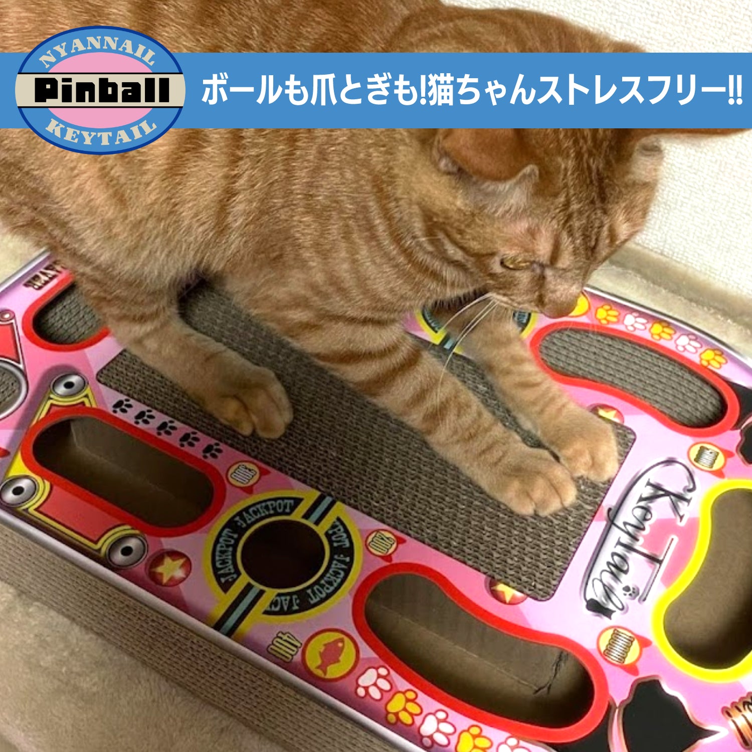 にゃんネイル ピンボール | 猫の爪とぎ専門店 | KeyTail キーテイル | ペット ねこ つめとぎ – 猫の爪とぎKeyTail （ キーテイル  ）