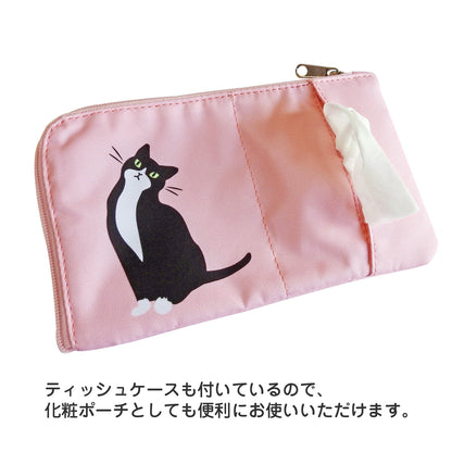 ねこ柄マスクポーチ
